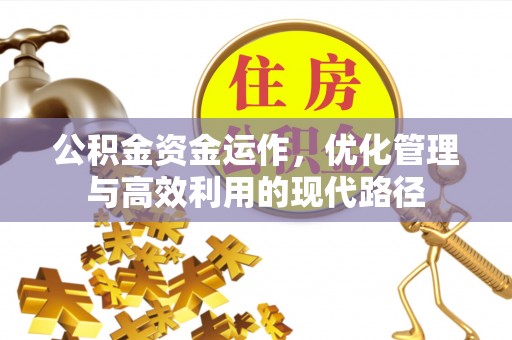 聊城公积金资金运作，优化管理与高效利用的现代路径