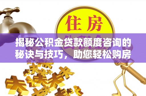 聊城揭秘公积金贷款额度咨询的秘诀与技巧，助您轻松购房！