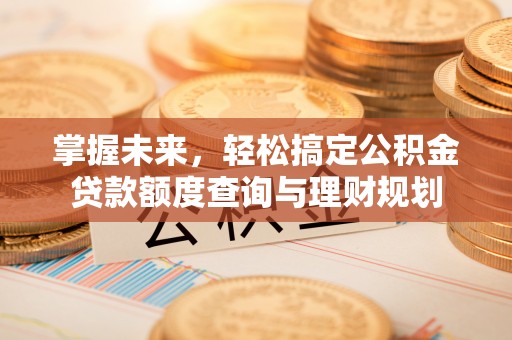 聊城掌握未来，轻松搞定公积金贷款额度查询与理财规划