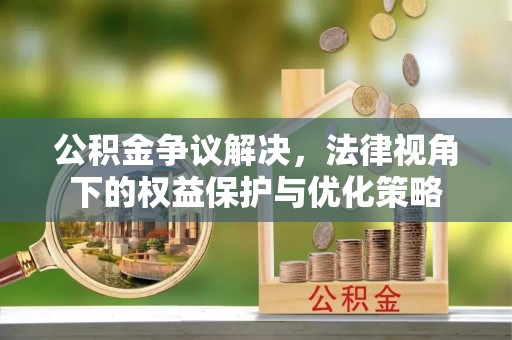 聊城公积金争议解决，法律视角下的权益保护与优化策略