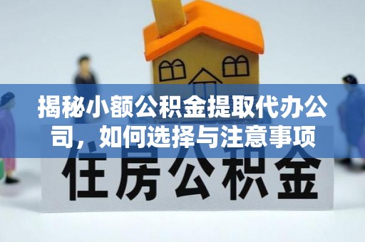聊城揭秘小额公积金提取代办公司，如何选择与注意事项
